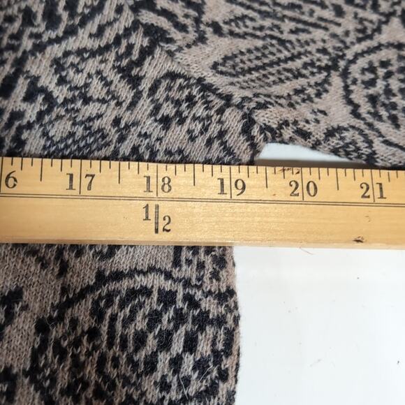 Mary Wool Blend Floral Print Cardigan Funnel Neck Sweater sz L - Picture 14 of 14